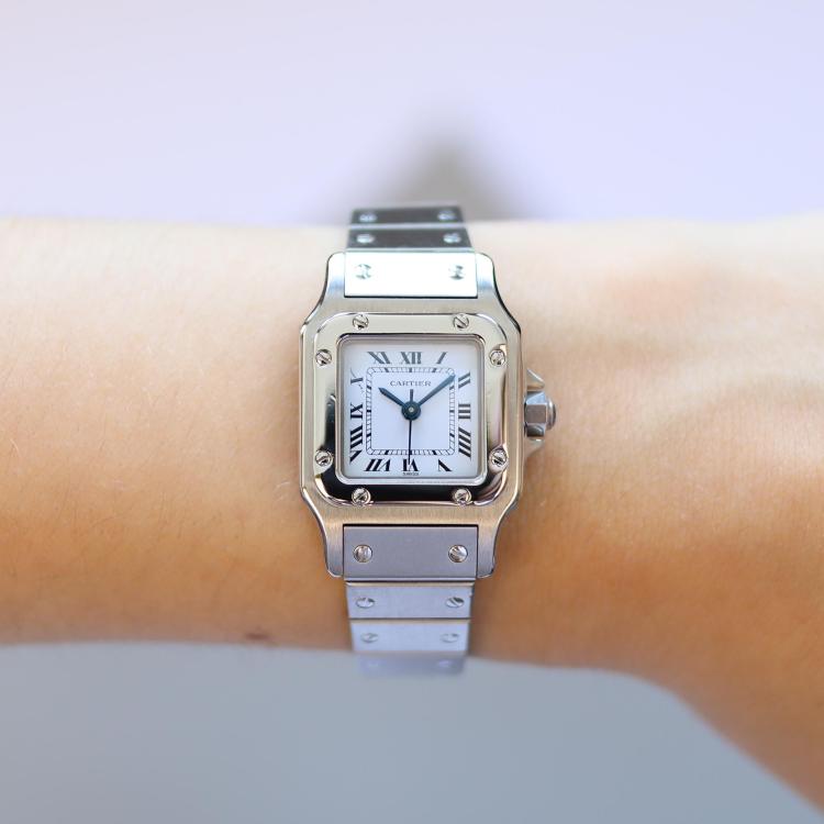 Damenuhr, Automatik,  Blome Preowned-Uhren Cartier Santos  