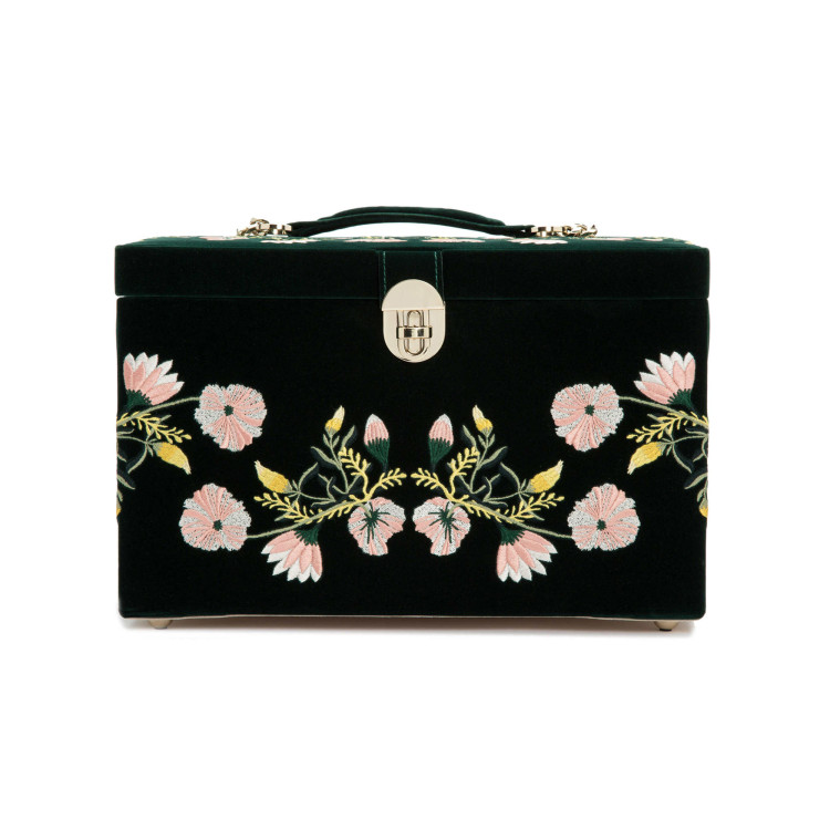  WOLF Zoe Large Jewellery Box Forest Green 