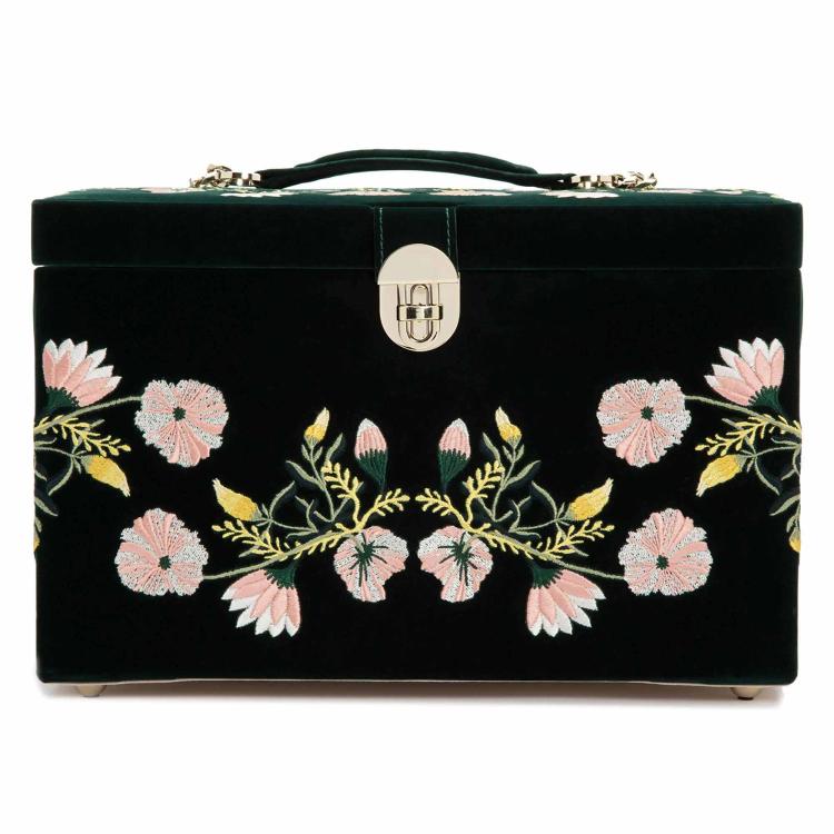  WOLF Zoe Large Jewellery Case Green 