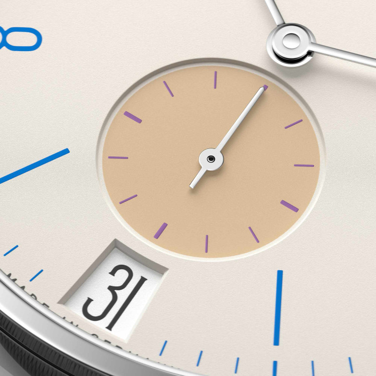 NOMOS Glashütte Tangente 38 Datum Schulhausweiß  - Bild 4 