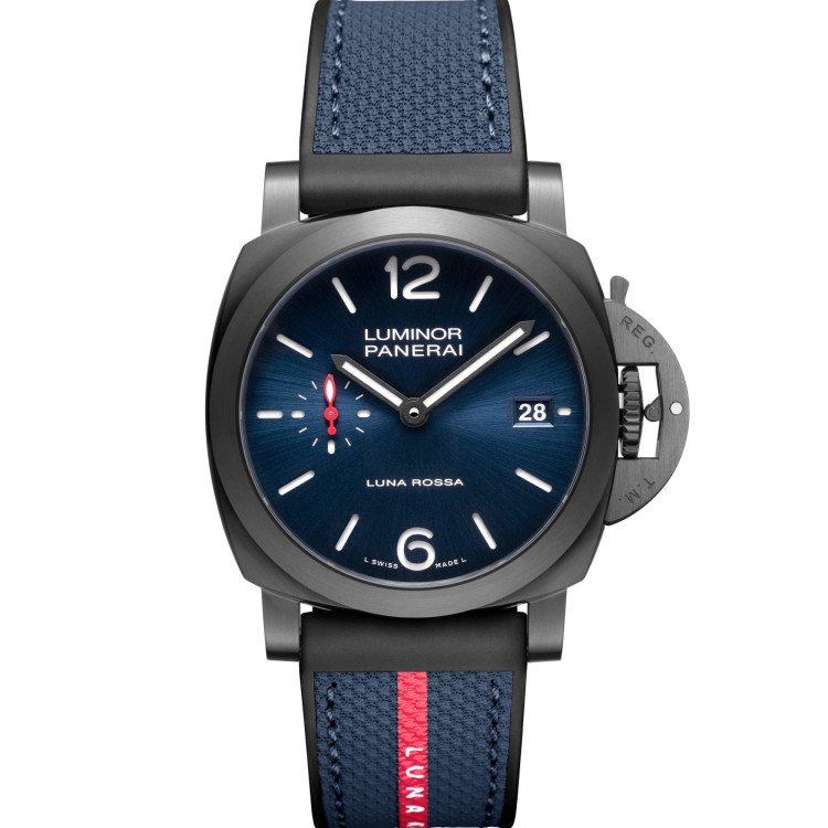 Automatik, Damenuhr- und Herrenuhruhr,  Panerai Luminor Quaranta Steel DLC Luna Rossa 