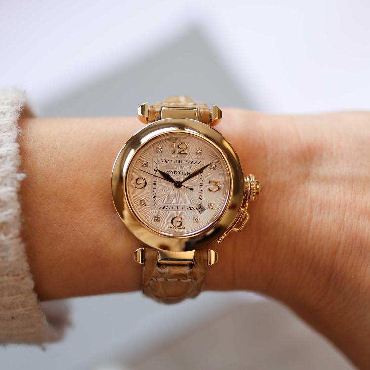Damenuhr, Automatik,  Blome Preowned-Uhren Pasha de Cartier 