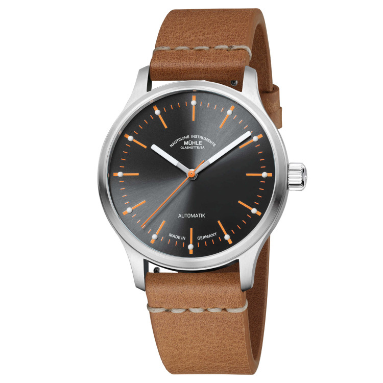 Automatik, Damenuhr- und Herrenuhruhr,  Mühle Glashütte Panova Grau 