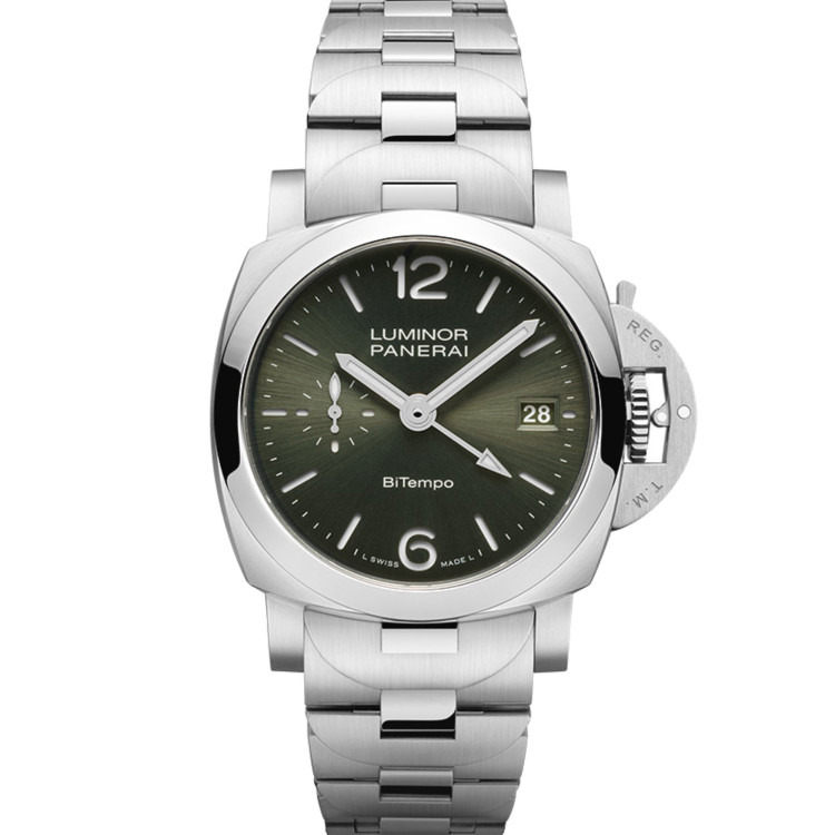 Automatik, Damenuhr- und Herrenuhruhr,  Panerai Luminor Quaranta BiTempo 