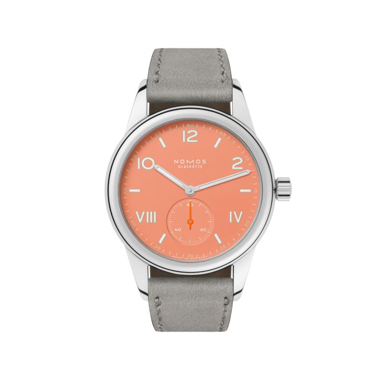 Unisex, Handaufzug,  NOMOS Glashütte Club Campus cream coral 