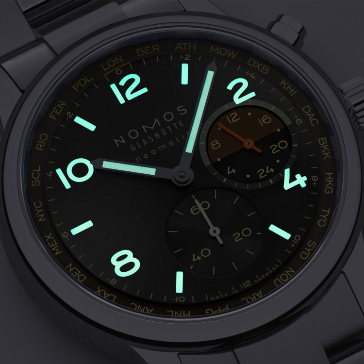 NOMOS Glashütte Club Sport Neomatik Weltzeit Grid - Bild 6 