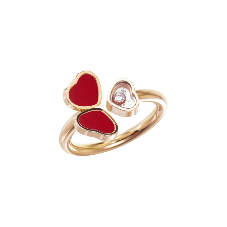Ringe, Roségold,  Chopard Happy Hearts Wings Ring 