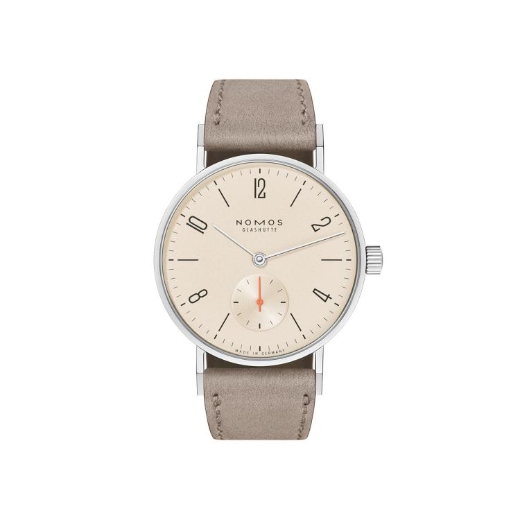 Damenuhr, Handaufzug,  NOMOS Glashütte Tangente 33 champagner 