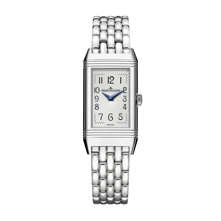 Damenuhr, Handaufzug,  Jaeger-LeCoultre Reverso One Duetto Moon Edelstahl 