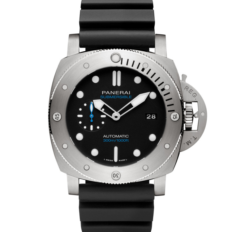 Automatik, Herrenuhr,  Panerai Submersible Titanio 