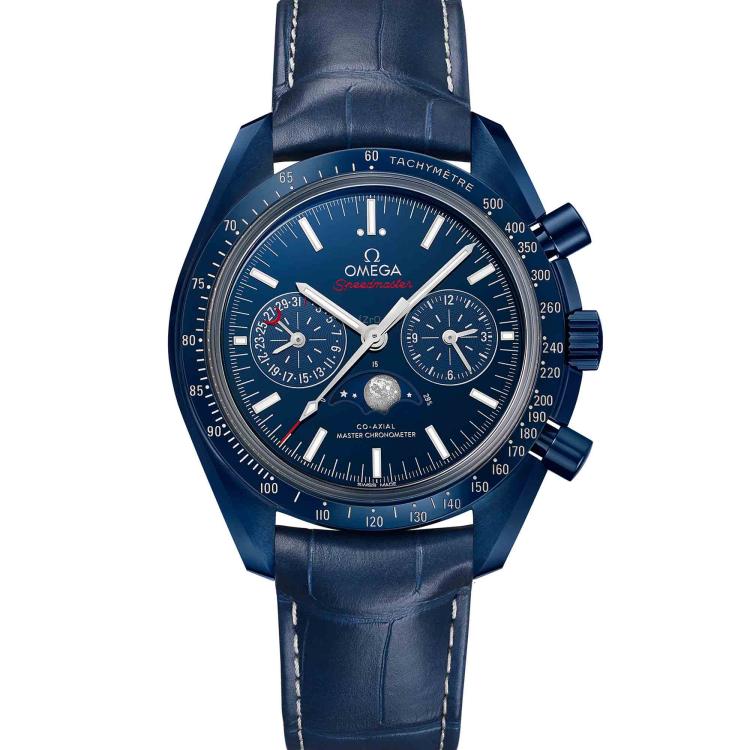 Herrenuhr, Automatik,  Omega Speedmaster Mondphase 