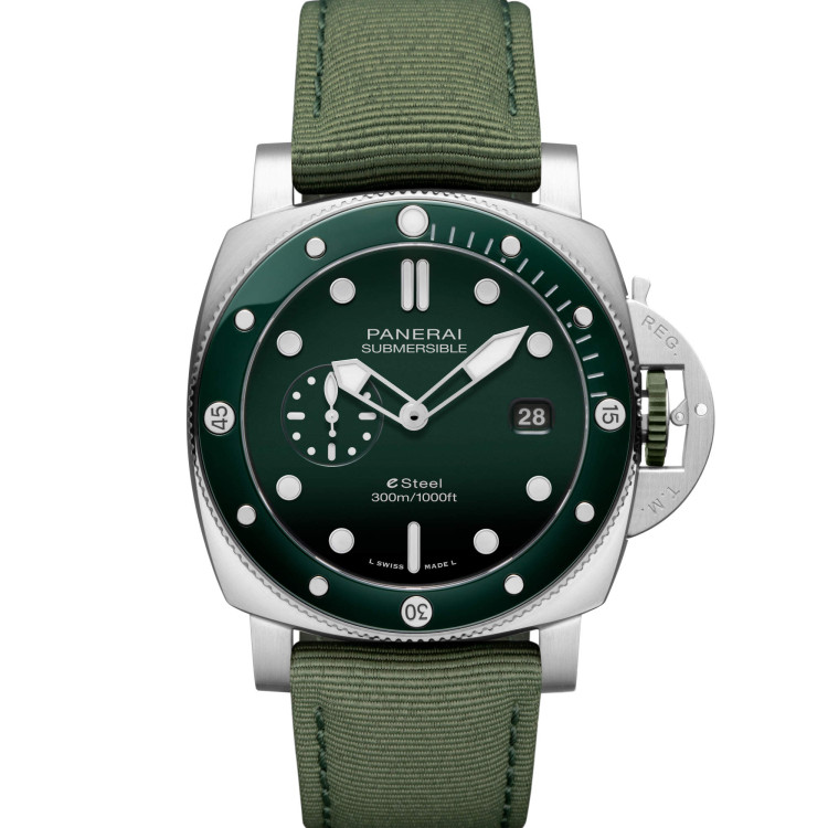 Automatik, Herrenuhr,  Panerai Submersible QuarantaQuattro ESteel™ Verde Smeraldo 
