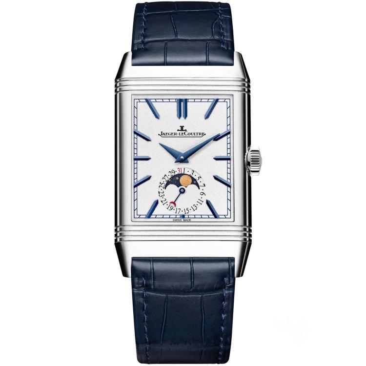 Herrenuhr, Handaufzug,  Jaeger-LeCoultre Reverso Tribute Moon Edelstahl 