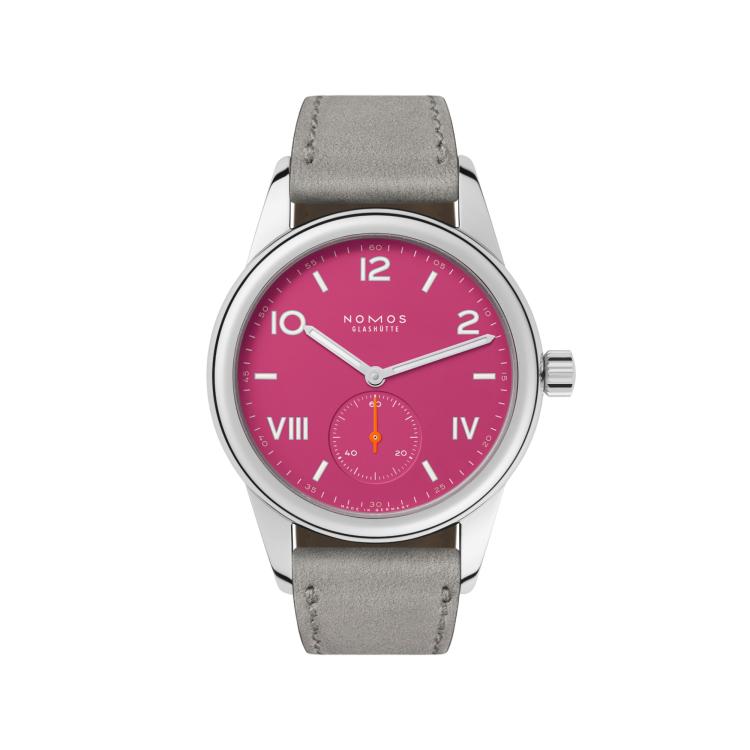 Unisex, Handaufzug,  NOMOS Glashütte Club Campus deep pink 