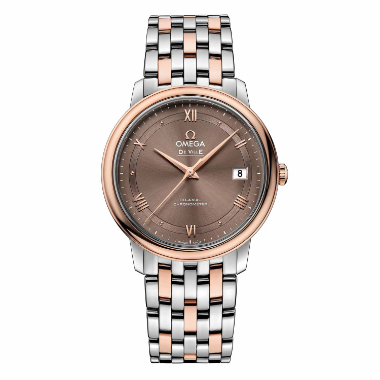 Automatik, Damenuhr- und Herrenuhruhr,  Omega De Ville Prestige Co-Axial Chronometer 