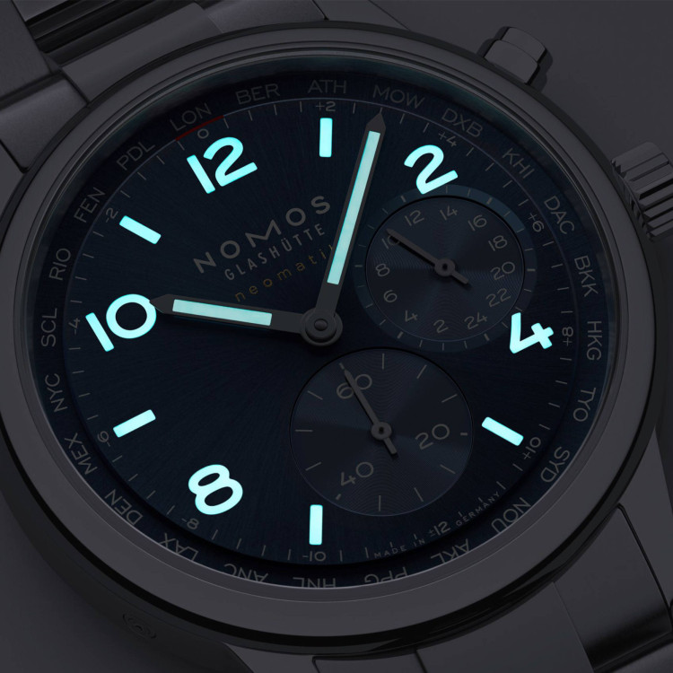 NOMOS Glashütte Club Sport Neomatik Weltzeit blau - Bild 5 