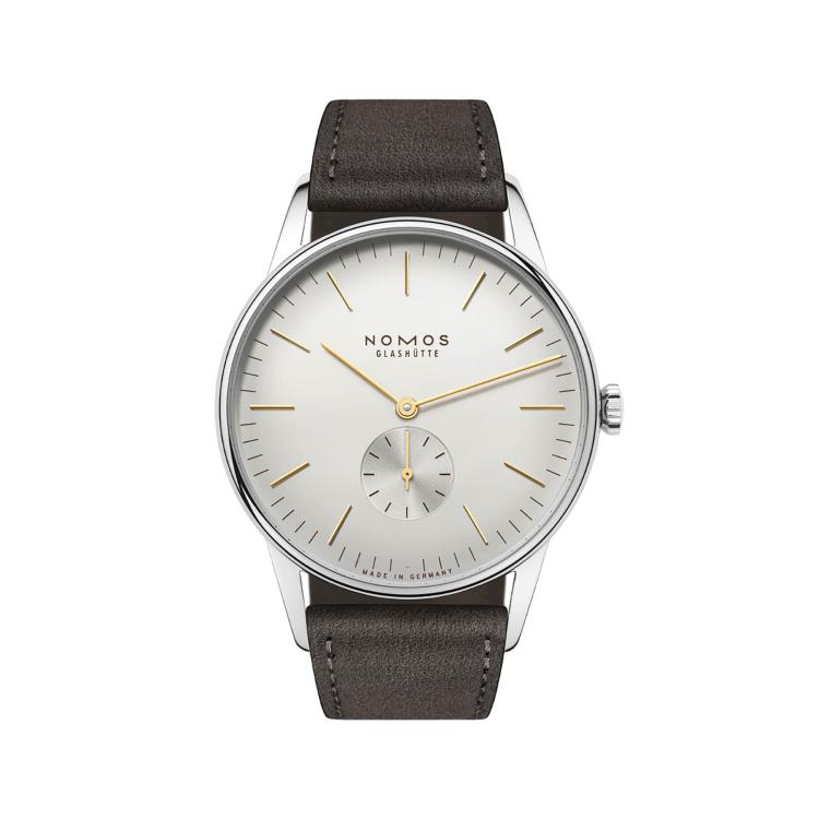 Unisex, Handaufzug,  NOMOS Glashütte Orion 38 silber 