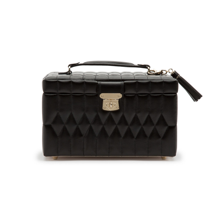  WOLF Caroline Medium Jewellery Box Black 