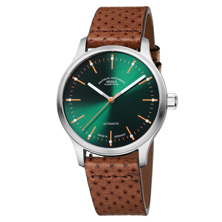 Automatik, Damenuhr- und Herrenuhruhr,  Mühle Glashütte Panova Grün 