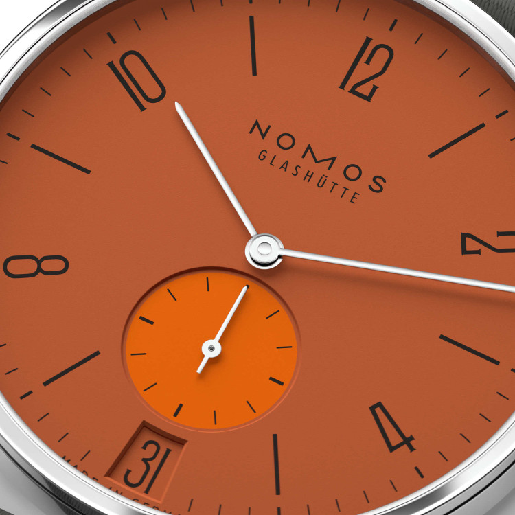 NOMOS Glashütte Tangente 38 Datum Poporange  - Bild 4 