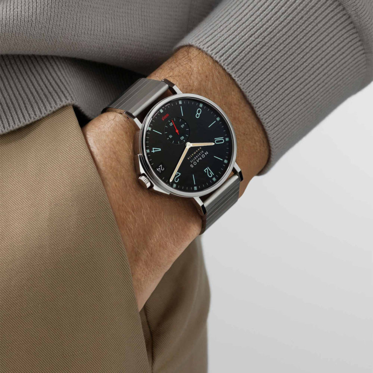 NOMOS Glashütte Tangente Sport neomatik 42 Datum blauschwarz - Bild 6 