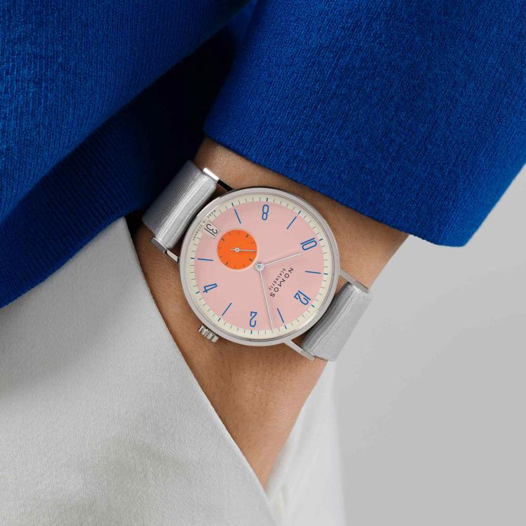 NOMOS Glashütte Tangente 38 Datum Flamingopink  - Bild 7 