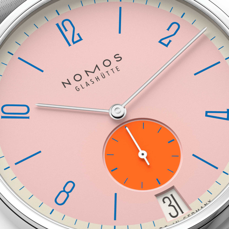 NOMOS Glashütte Tangente 38 Datum Flamingopink  - Bild 4 
