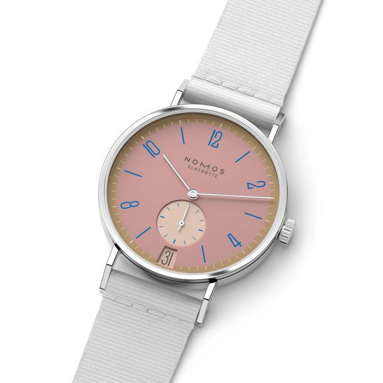 NOMOS Glashütte Tangente 38 Datum Pompadour  - Bild 8 