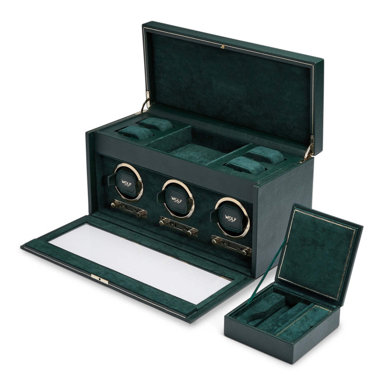 WOLF British Racing Triple Watch Winder with Storage  - Bild 4 