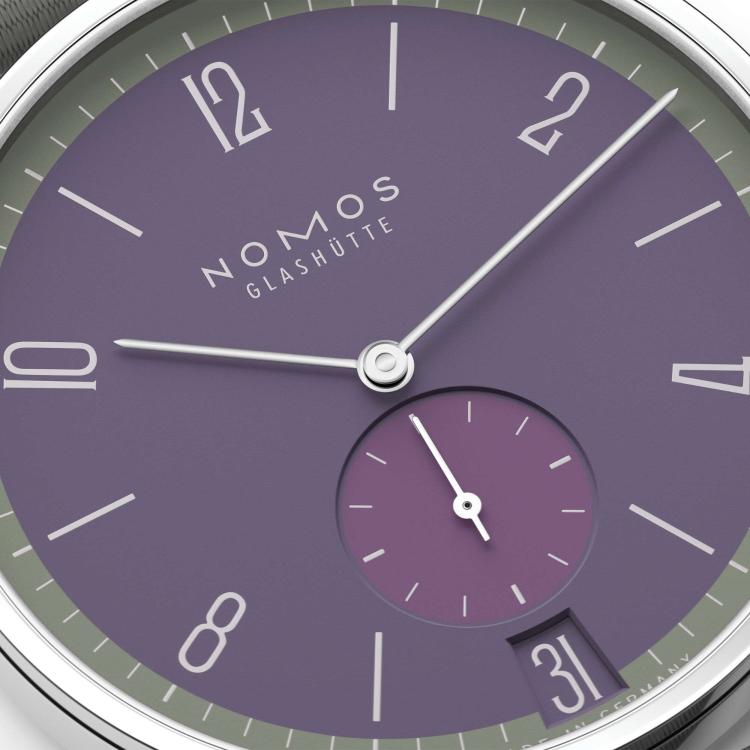 NOMOS Glashütte Tangente 38 Datum Mauvegrün  - Bild 5 