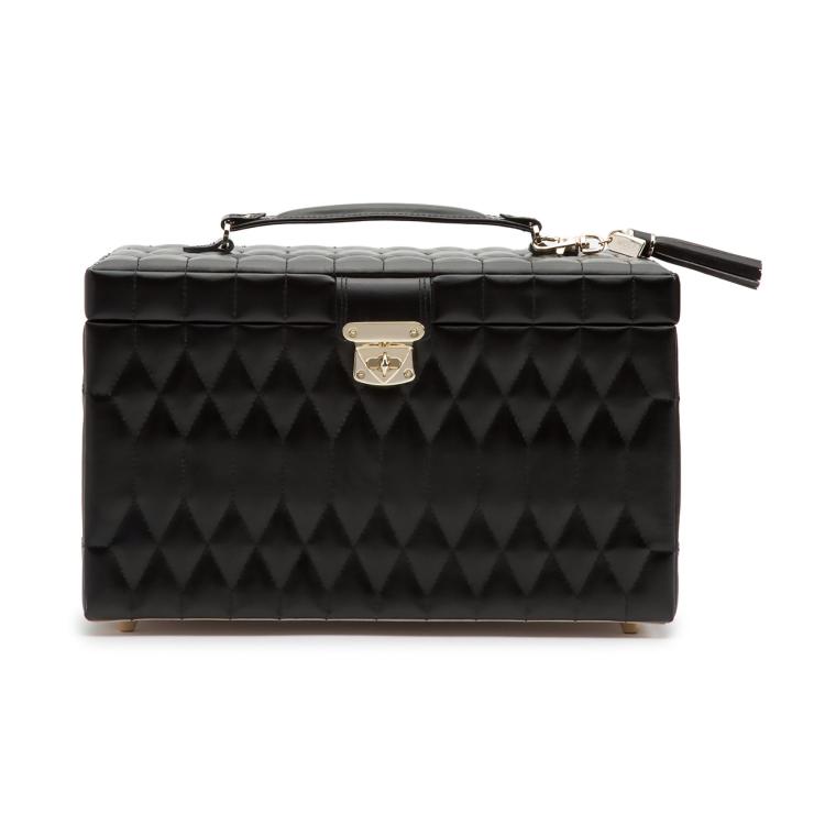  WOLF Caroline Large Jewellery Box Black 
