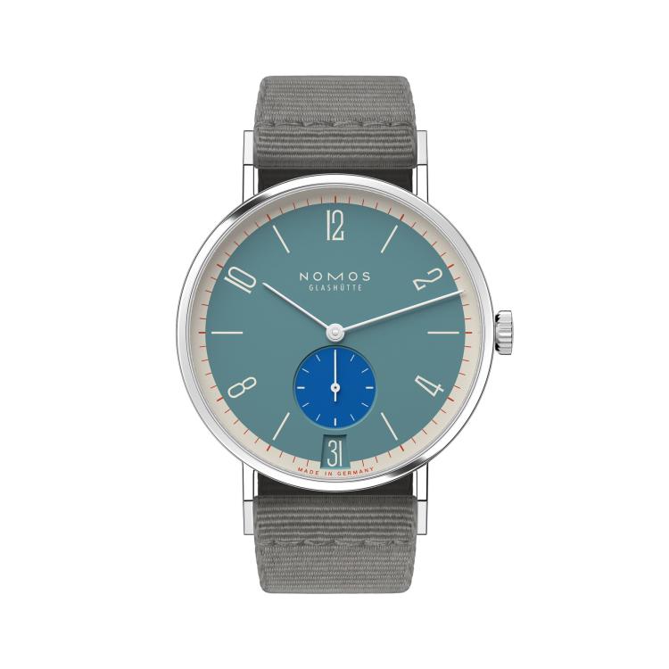 Unisex, Handaufzug,  NOMOS Glashütte Tangente 38 Datum Super Sardine  