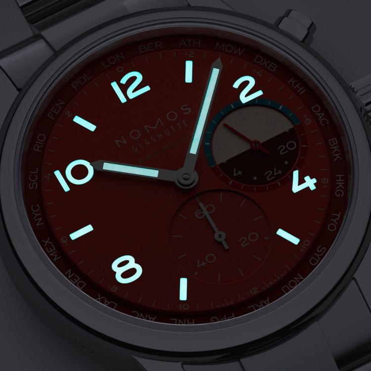 NOMOS Glashütte Club Sport Neomatik Weltzeit Magma - Bild 5 