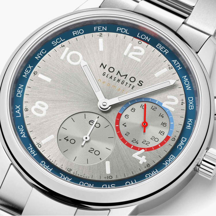 NOMOS Glashütte Club Sport Neomatik Weltzeit silber - Bild 4 