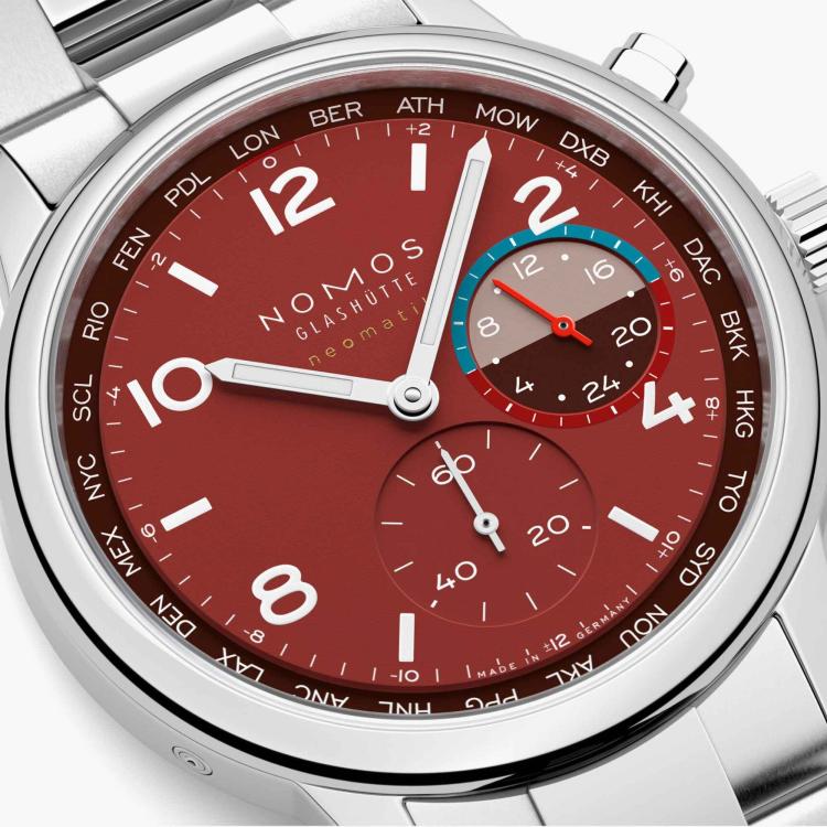 NOMOS Glashütte Club Sport Neomatik Weltzeit Magma - Bild 4 