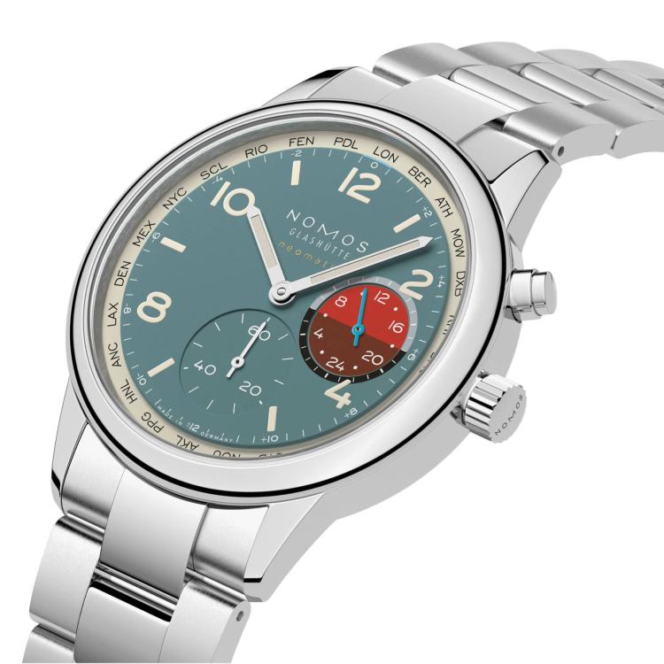 NOMOS Glashütte Club Sport Neomatik Weltzeit Glacier - Bild 4 
