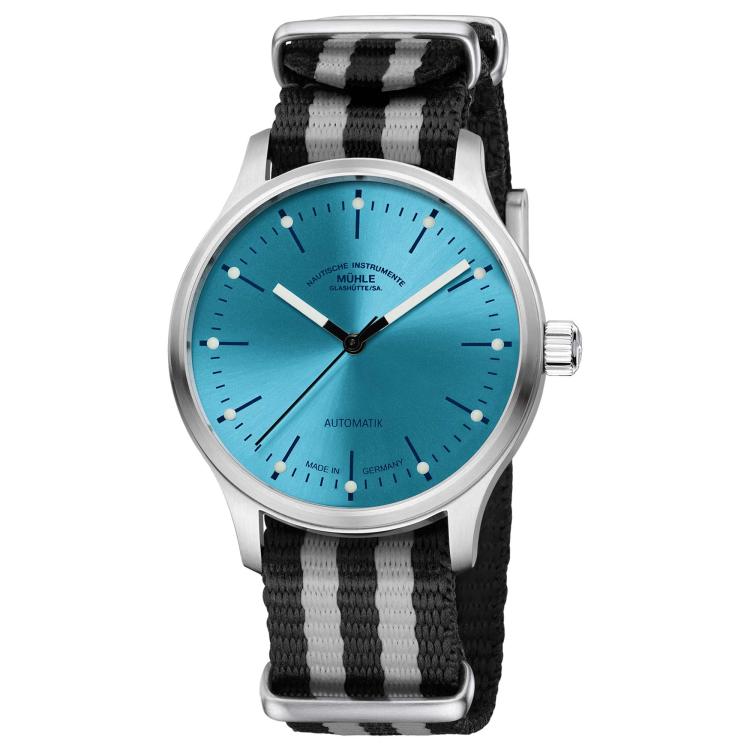 Unisex, Automatik,  Mühle Glashütte Panova Türkisblau 