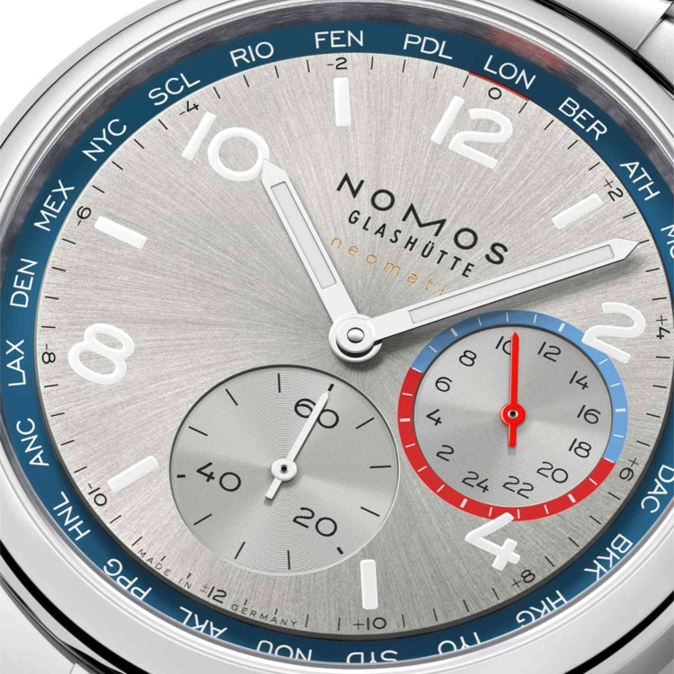 NOMOS Glashütte Club Sport Neomatik Weltzeit silber - Bild 4 