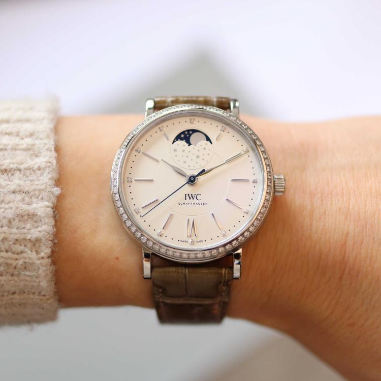 Damenuhr, Automatik,  Blome Preowned-Uhren IWC Portofino Automatik Moon Phase 37 