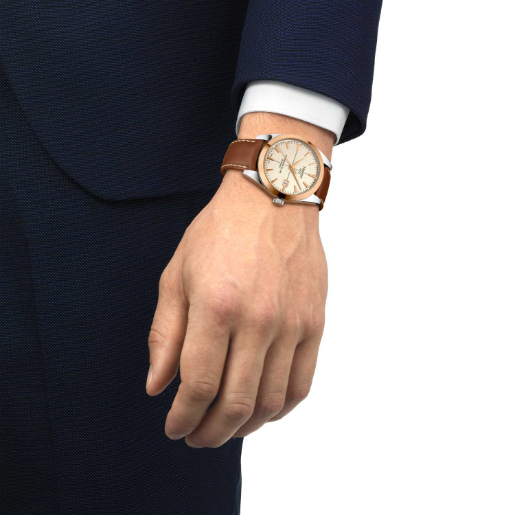 Tissot Gentleman Powermatic 80 Silicium 18K Goldlünette - Bild 2 