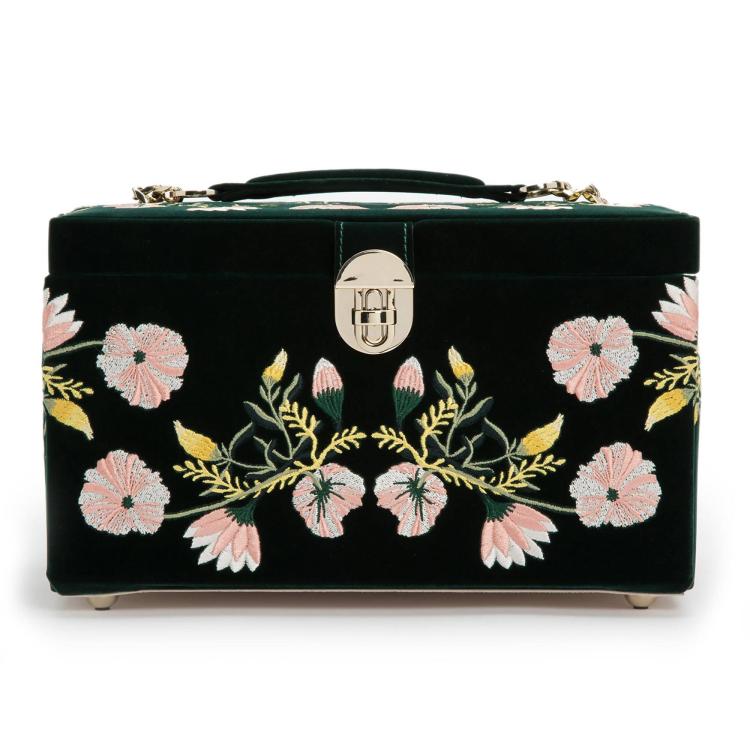  WOLF Zoe Medium Jewellery Case Green 