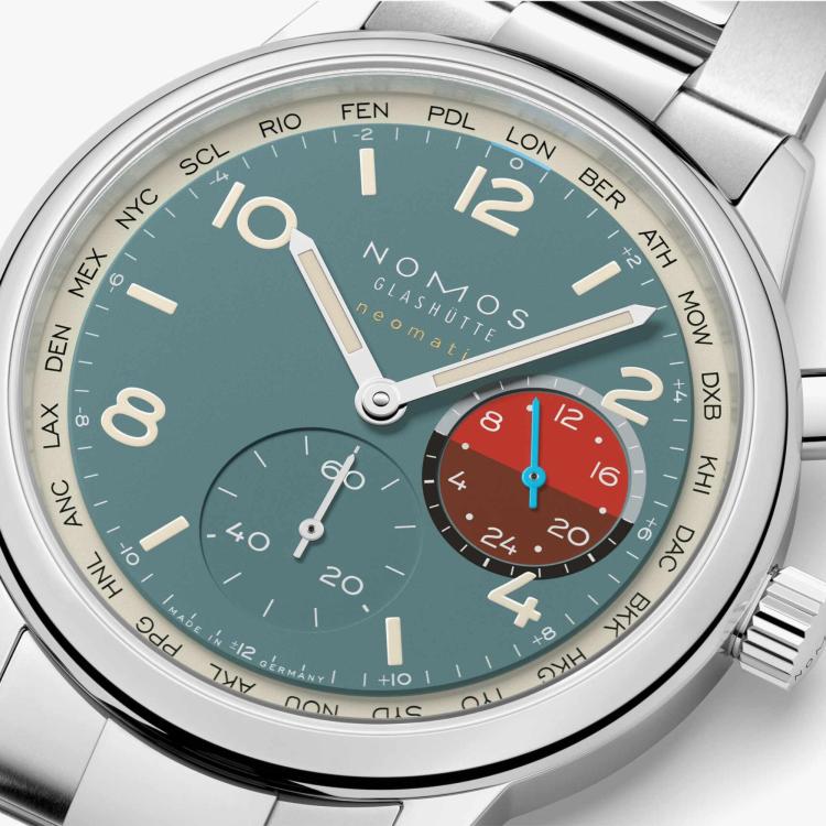 NOMOS Glashütte Club Sport Neomatik Weltzeit Glacier - Bild 5 