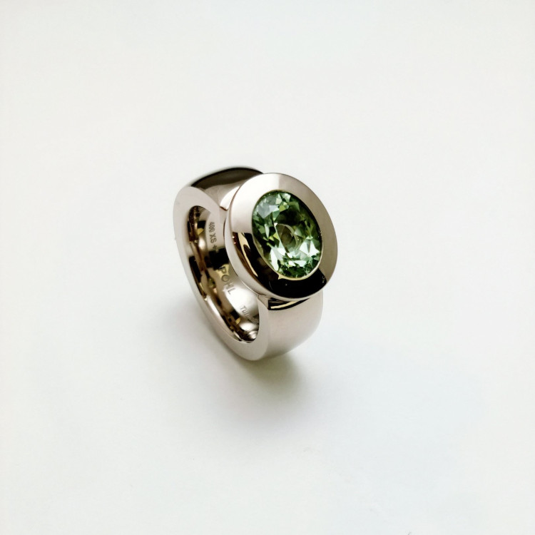 Jochen Pohl JOCHEN POHL Ring 750/- WG Turmalin hellgrün 2,91ct RW 54 - Bild 3 