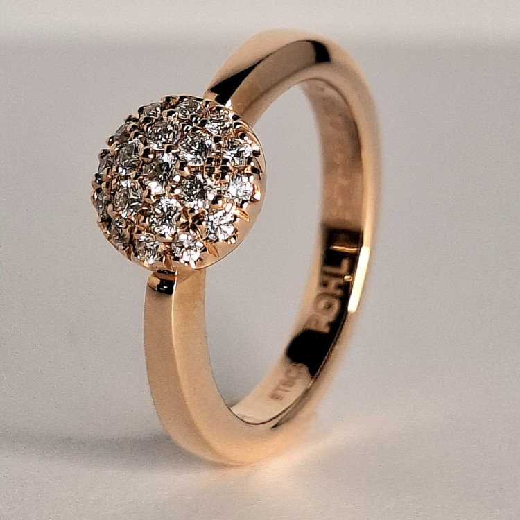 Ringe, Roségold,  Jochen Pohl JOCHEN POHL Ring 750/-RG Diamanten im Brillantschliff G IF 0,27 ct RW 53 