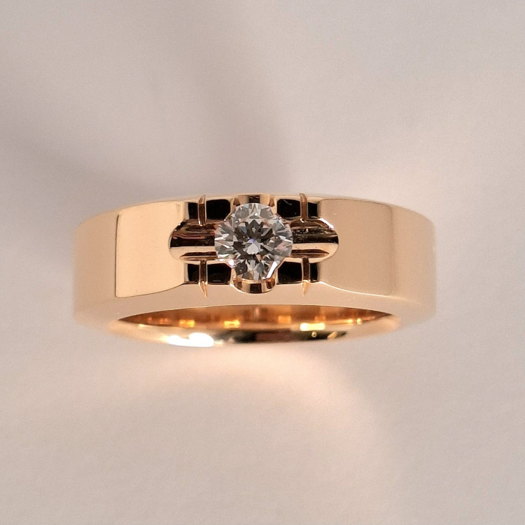 Jochen Pohl JOCHEN POHL Ring 750/- RG Diamant im Brillantschliff D vvs1 0,33ct RW 55 - Bild 3 