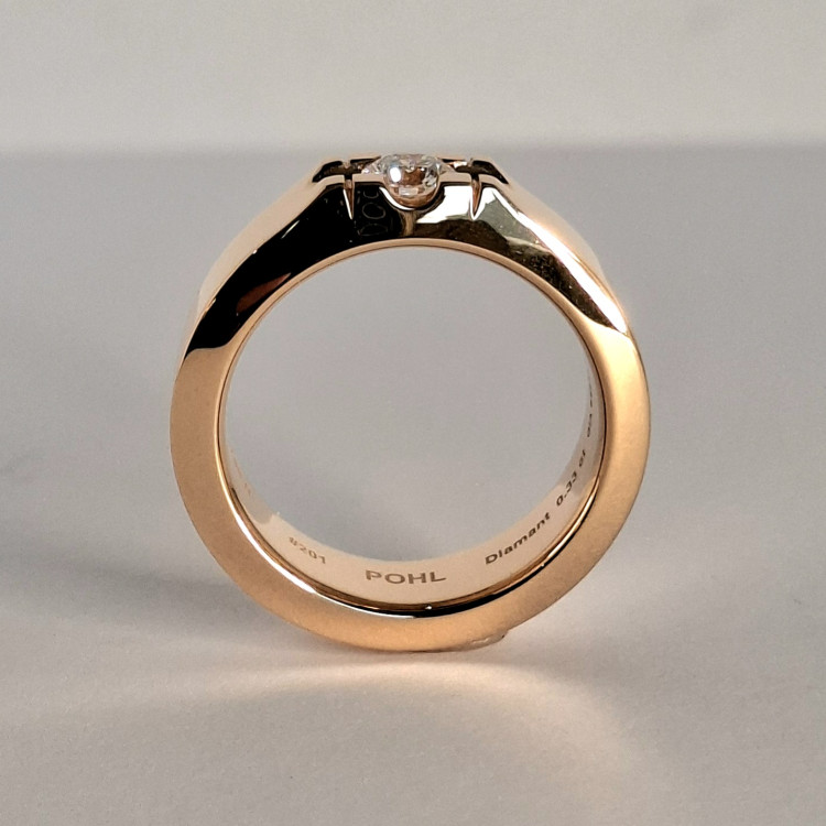 Jochen Pohl JOCHEN POHL Ring 750/- RG Diamant im Brillantschliff D vvs1 0,33ct RW 55 - Bild 4 