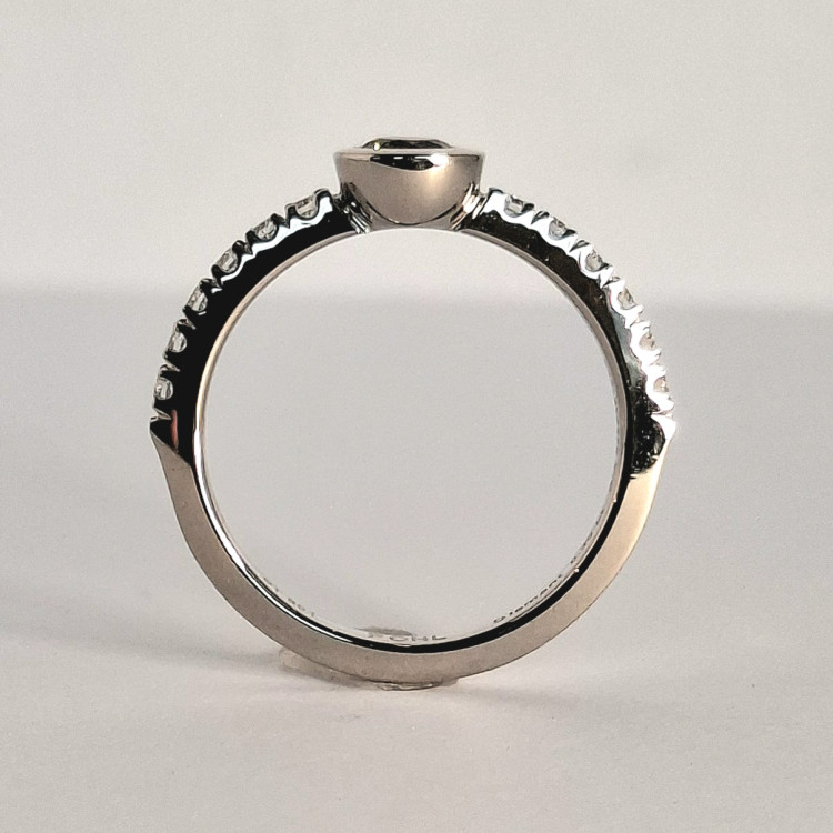 Jochen Pohl JOCHEN POHL Ring 750/-WG Diamanten im Brillantschliff "Fancy Brown" 0,33 ct + 0,2ct G IF RW 54,5 - Bild 3 