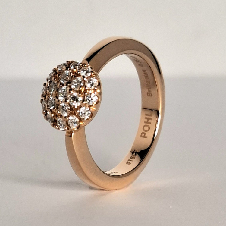 Ringe, Roségold,  Jochen Pohl JOCHEN POHL Ring 750/- RG Diamanten im Brillantschliff G IF 0,35 ct RW 53,5 