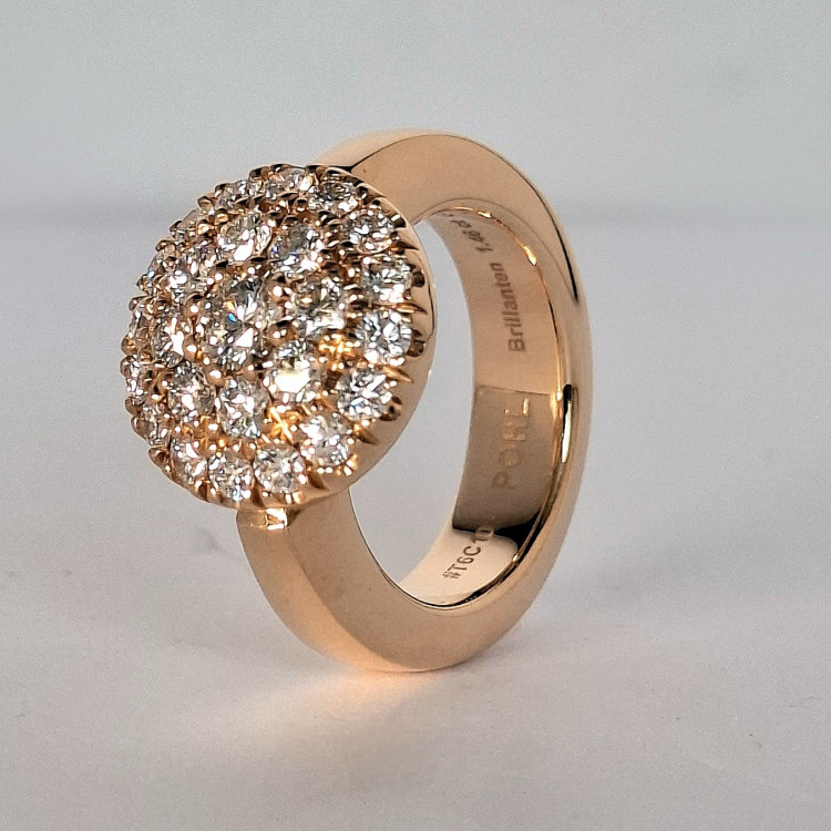 Jochen Pohl JOCHEN POHL Ring 750/-RG Diamanten im Brillantschliff G IF 1,46 ct RW 53 - Bild 3 
