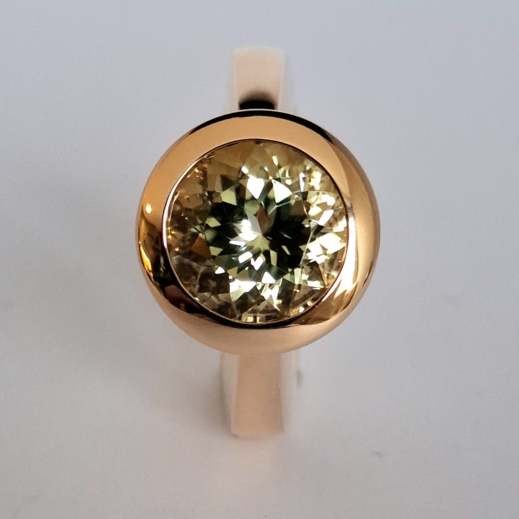 Jochen Pohl JOCHEN POHL Ring 750/- RG Turmalin gelbgrün 4,54 ct RW 54 - Bild 3 